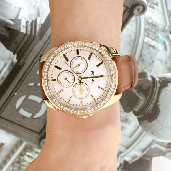Fossil BQ3414 Chronograph Gold Stainless Steel Women\'s Watch